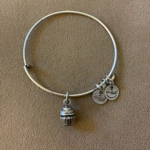 Alex and Ani 💙 Cupcake charm bangle - silver